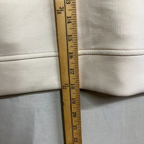 A New Day Women's Large Cream Double Knit Full Zip Hoodie Sweatshirt Long Sleeve - Picture 10 of 10